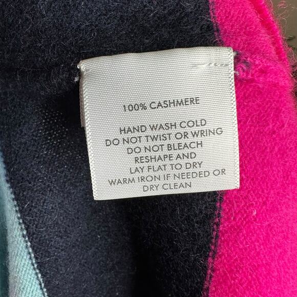 WHITE + WARREN Tilda Colorful Striped Short Sleeve Cashmere Sweater Small NWT - Picture 4 of 7